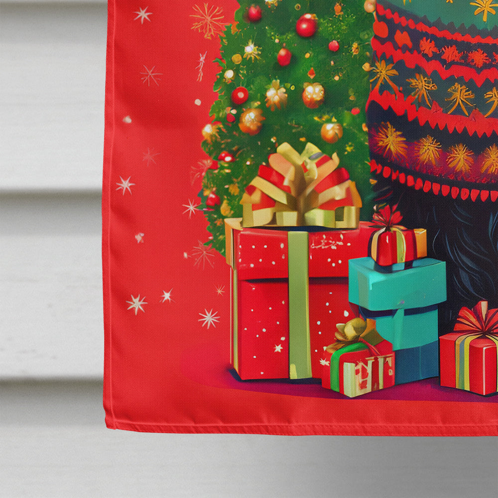 Black Cairn Terrier Holiday Christmas House Flag-3