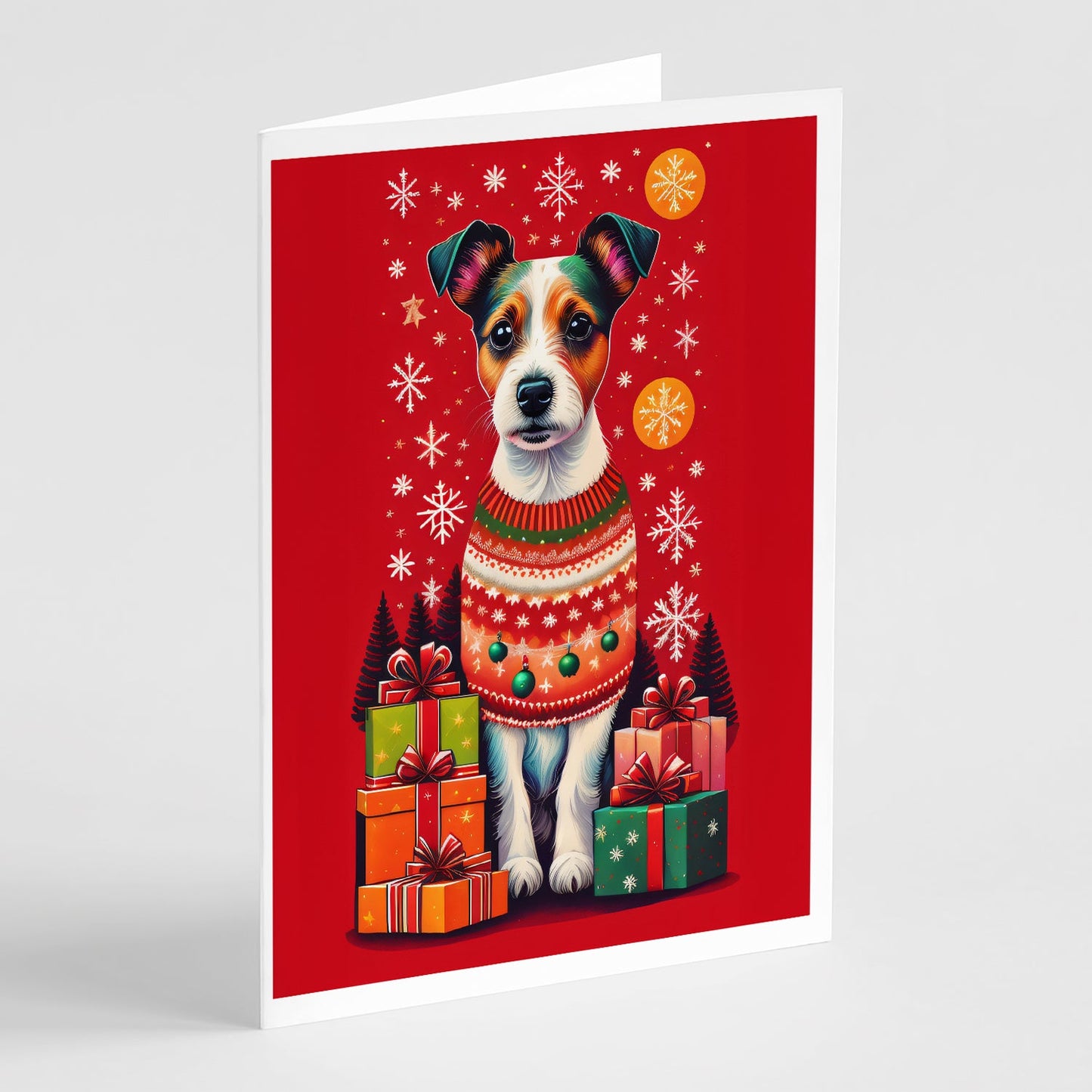 Jack Russell Terrier Holiday Christmas Greeting Cards Pack of 8-0