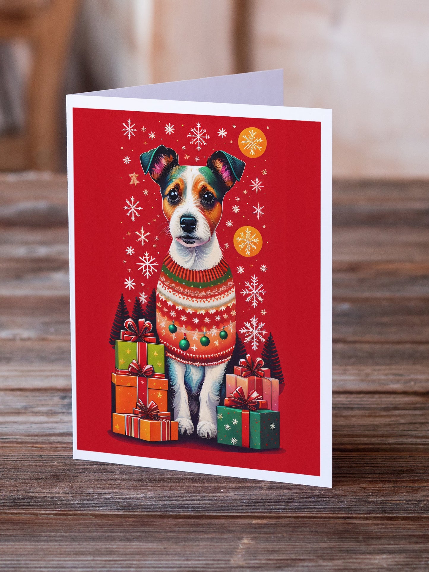 Jack Russell Terrier Holiday Christmas Greeting Cards Pack of 8-1