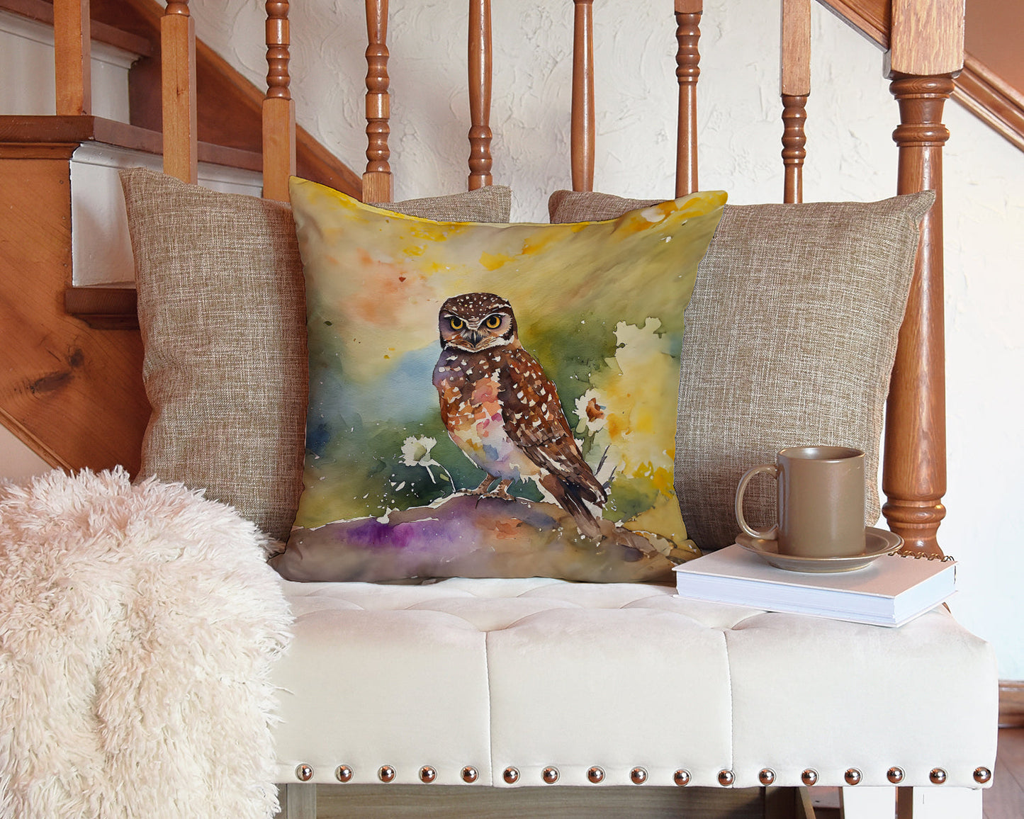 Burrowing Owl Throw Pillow-2