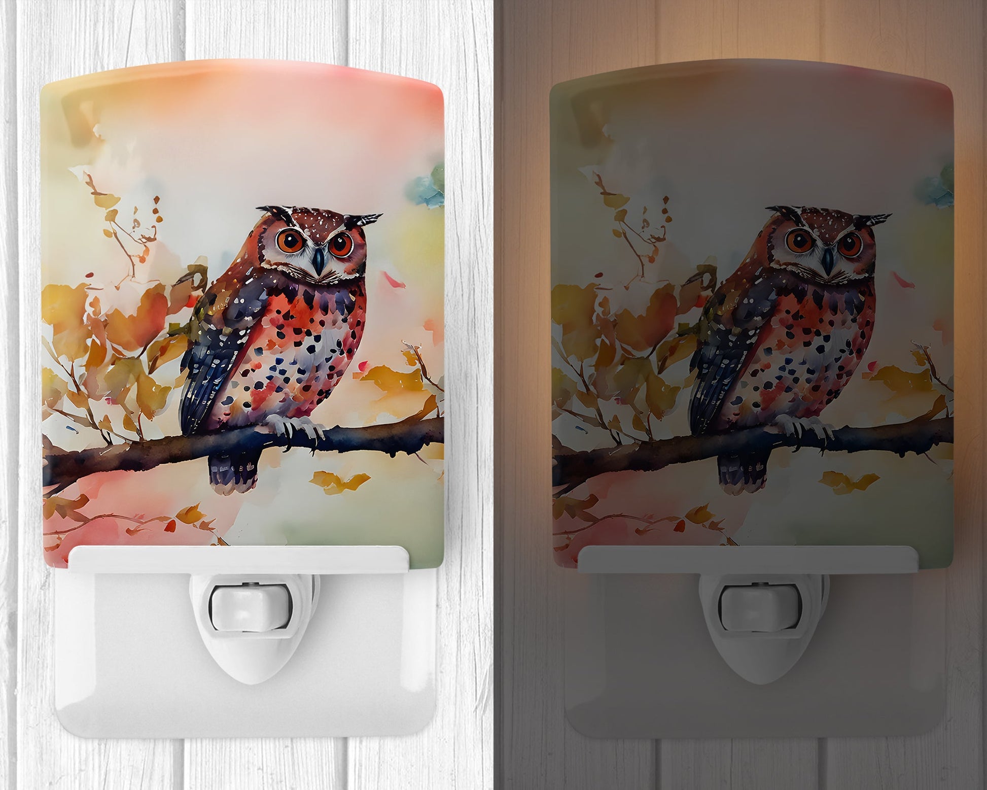 Elf Owl Ceramic Night Light-1