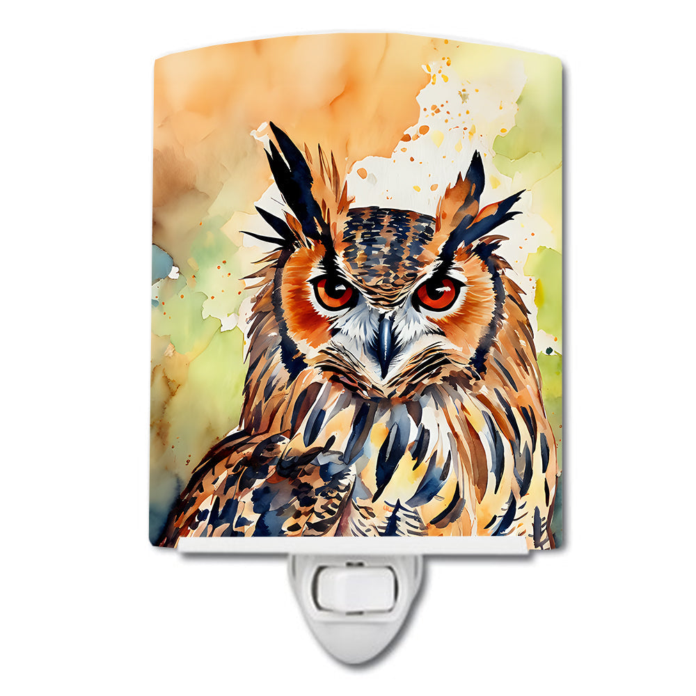 Eurasian Eagle Owl Ceramic Night Light-0