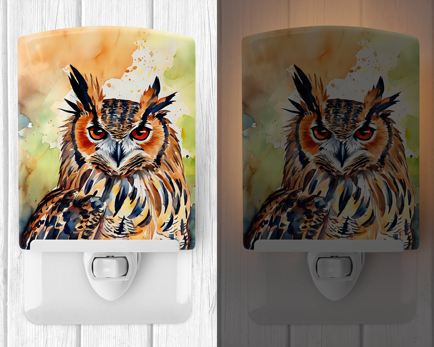Eurasian Eagle Owl Ceramic Night Light-1