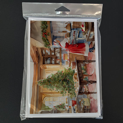 Cookies with Santa Claus Mrs. Claus Greeting Cards Pack of 8-2
