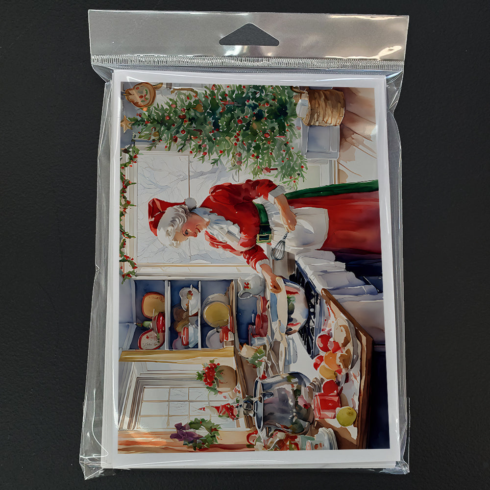 Cookies with Santa Claus Mrs. Claus Greeting Cards Pack of 8-2