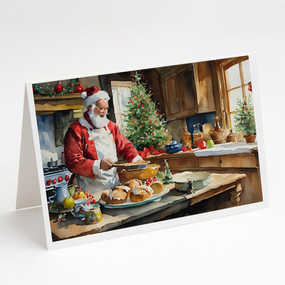 Cookies with Santa Claus Weihnachtsmann Greeting Cards Pack of 8-0