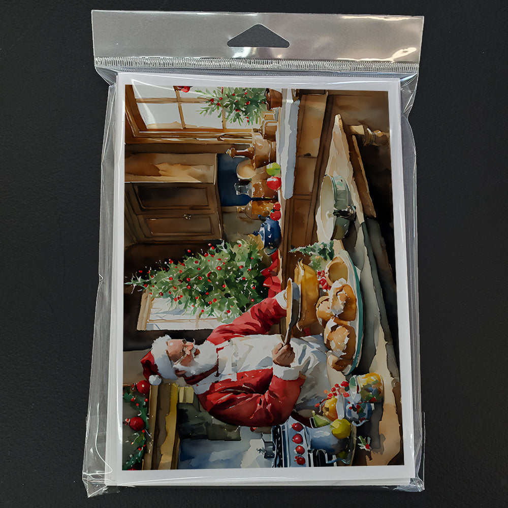 Cookies with Santa Claus Weihnachtsmann Greeting Cards Pack of 8-2