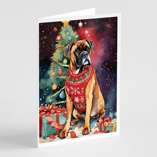 Boxer Christmas Greeting Cards Pack of 8-0