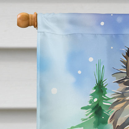 Cairn Terrier Christmas House Flag-2