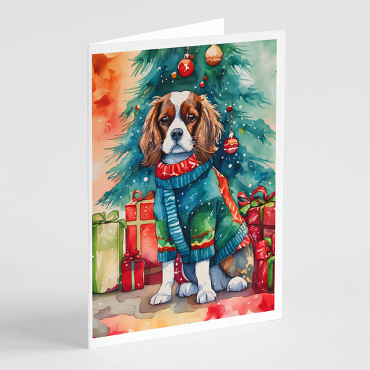 Cavalier Spaniel Christmas Greeting Cards Pack of 8-0