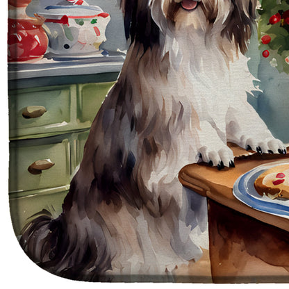 Havanese Christmas Cookies Dish Drying Mat-3