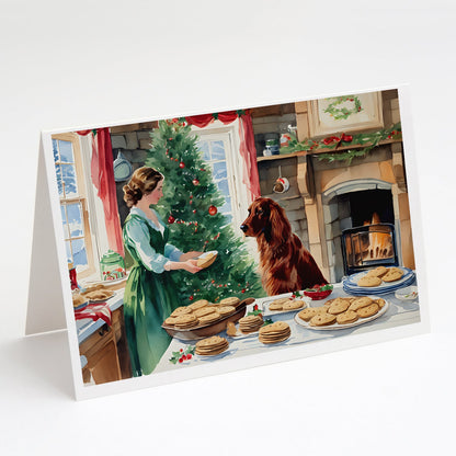Irish Setter Christmas Cookies Greeting Cards Pack of 8-0