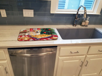 Labrador Retriever Christmas Cookies Dish Drying Mat-2