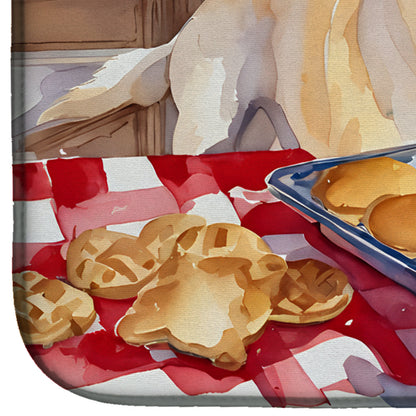 Labrador Retriever Christmas Cookies Dish Drying Mat-3