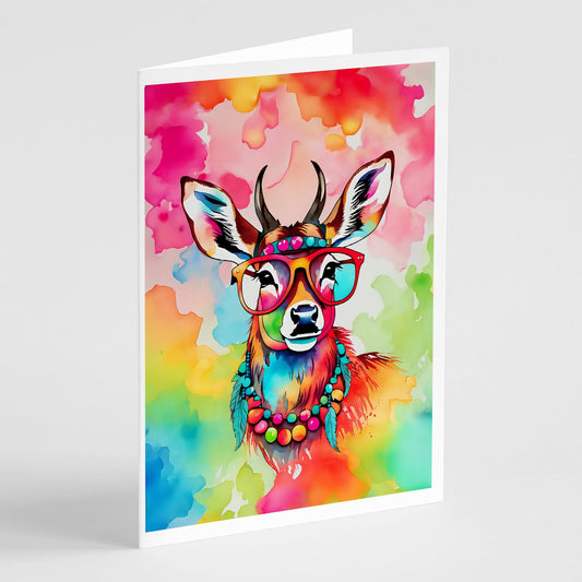 Hippie Animal Deer Greeting Cards Pack of 8-0