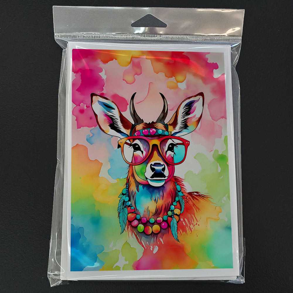Hippie Animal Deer Greeting Cards Pack of 8-2