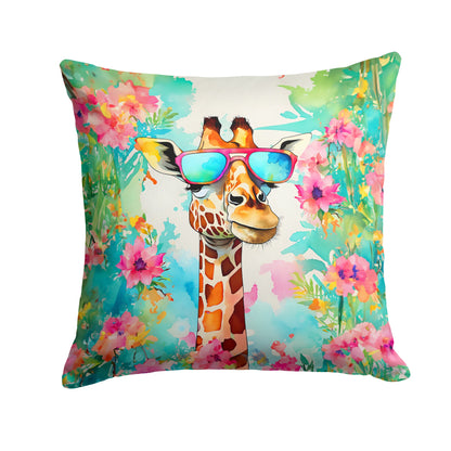 Hippie Animal Giraffe Throw Pillow-0