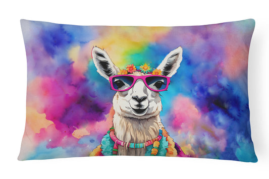 Hippie Animal Llama Throw Pillow-0