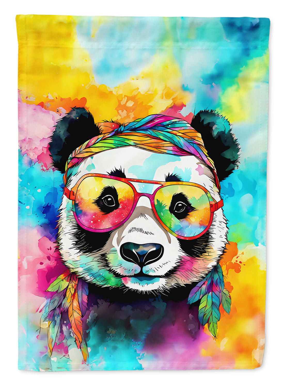 Hippie Animal Panda Garden Flag-0