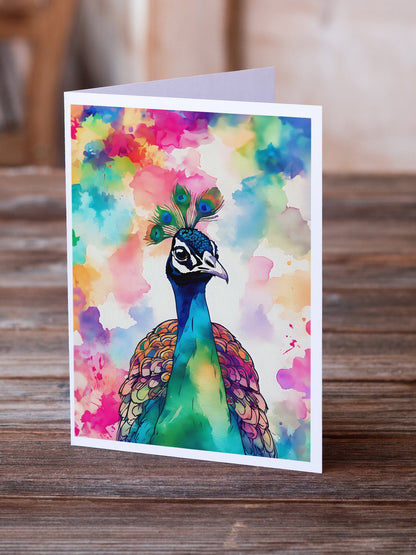 Hippie Animal Peacock Greeting Cards Pack of 8-1