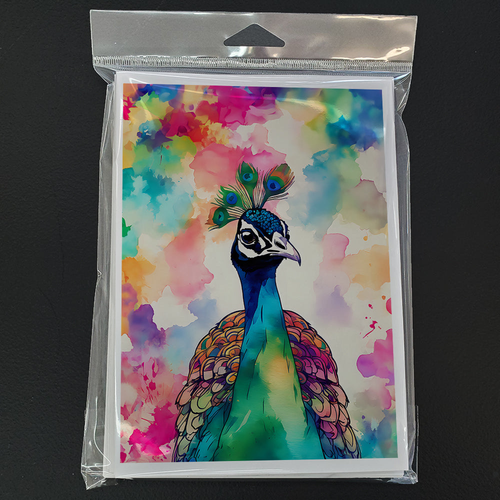 Hippie Animal Peacock Greeting Cards Pack of 8-2