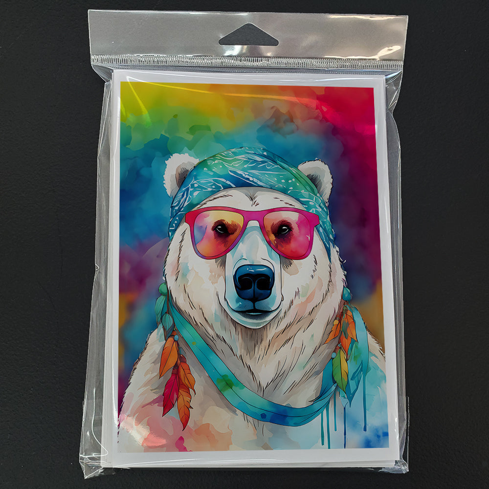 Hippie Animal Polar Bear Greeting Cards Pack of 8-2