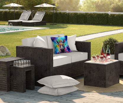 Hippie Animal Rhinoceros Throw Pillow-2