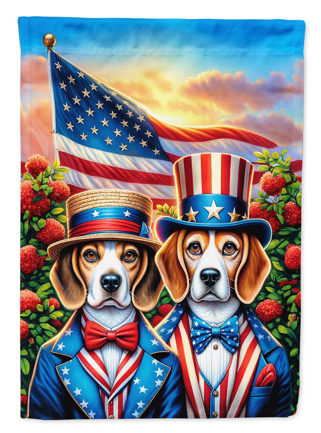 All American Beagle Garden Flag-0
