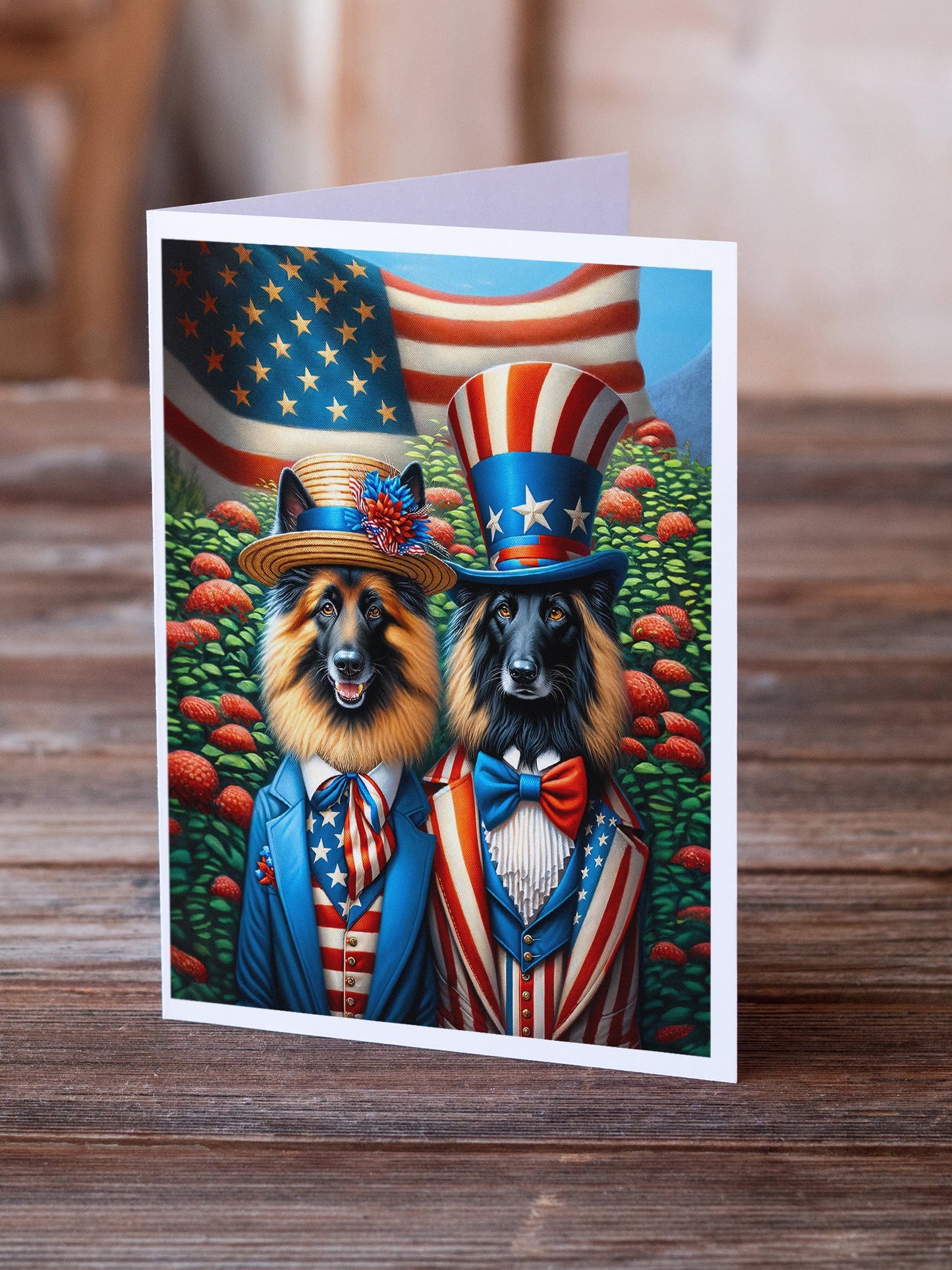 All American Belgian Tervuren Greeting Cards Pack of 8-1