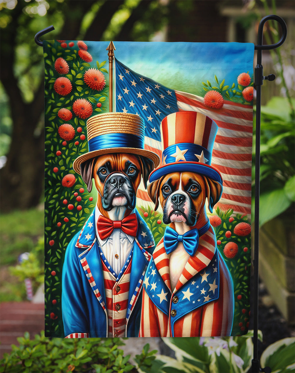 All American Boxer Garden Flag-2