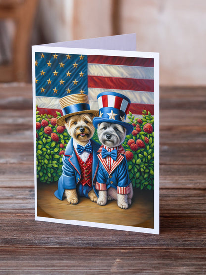 All American Cairn Terrier Greeting Cards Pack of 8-1