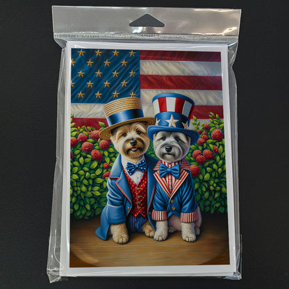 All American Cairn Terrier Greeting Cards Pack of 8-2