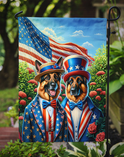 All American German Shepherd Garden Flag-2
