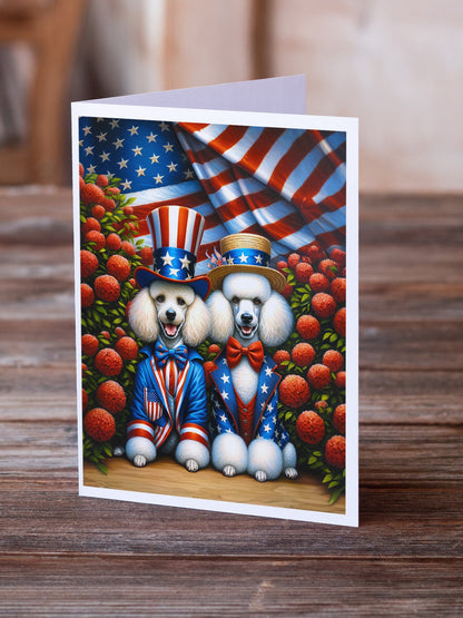 All American Poodle Greeting Cards Pack of 8-1
