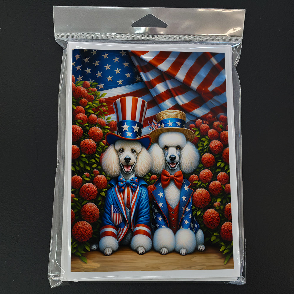 All American Poodle Greeting Cards Pack of 8-2