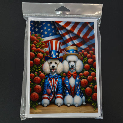 All American Poodle Greeting Cards Pack of 8-2