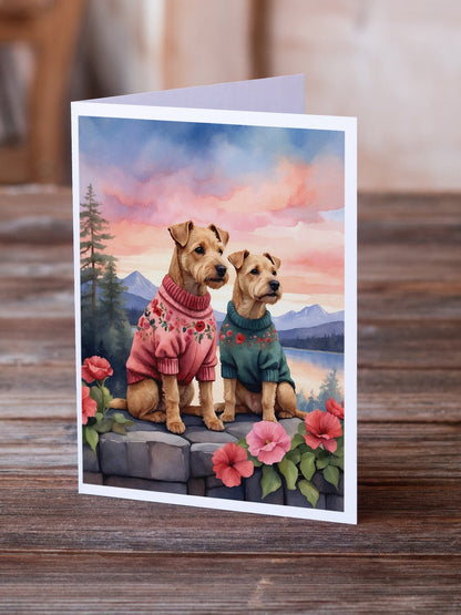 Lakeland Terrier Two Hearts Greeting Cards Pack of 8-1