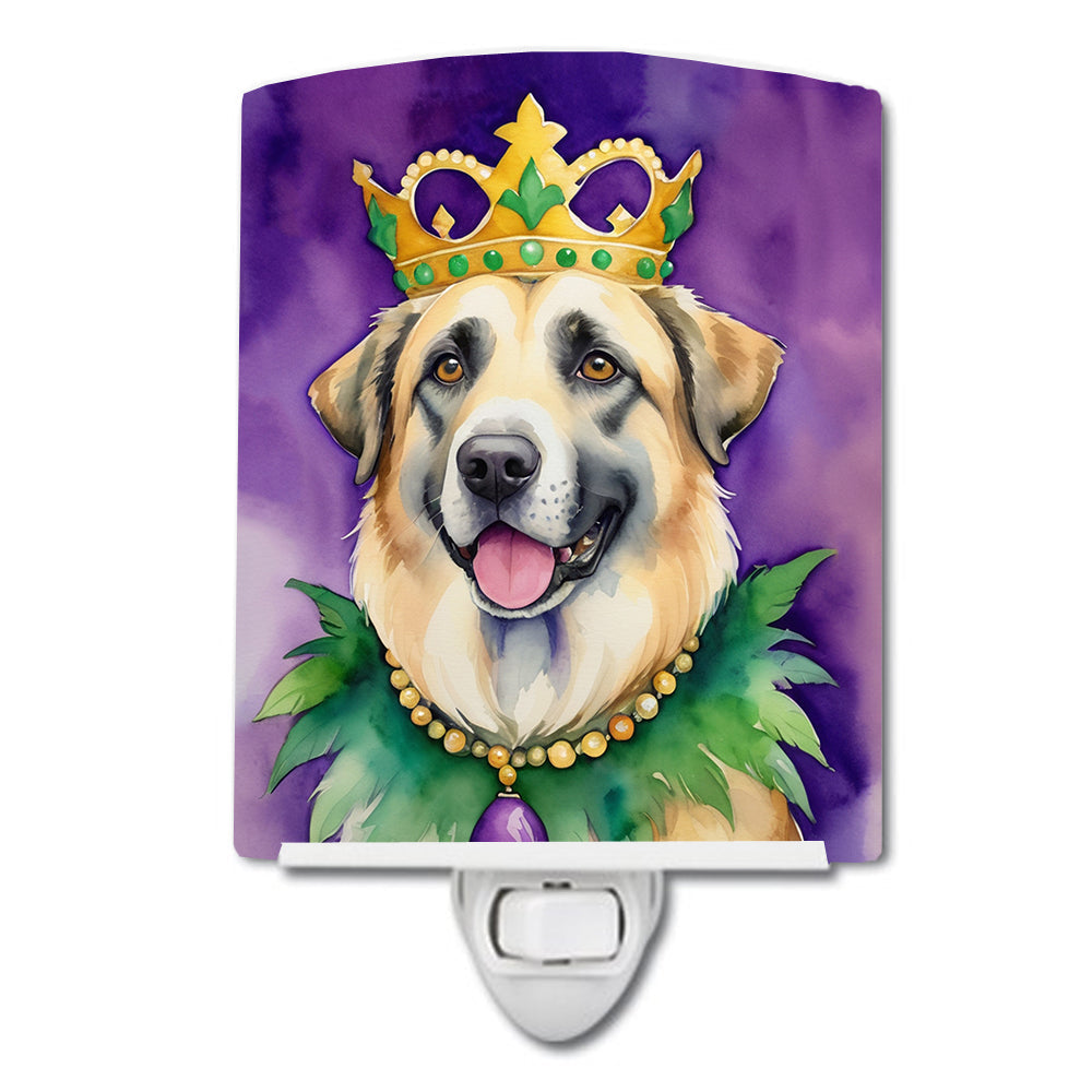 Anatolian Shepherd Dog King of Mardi Gras Ceramic Night Light-0