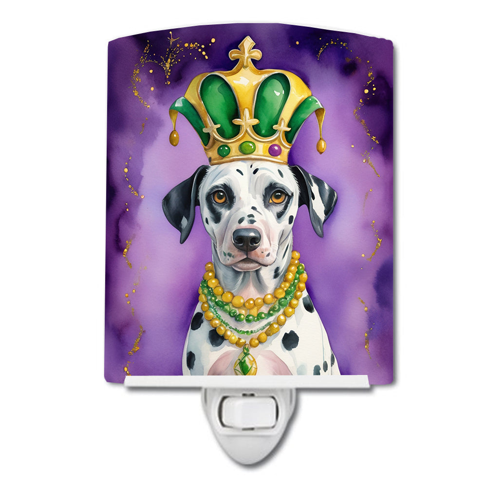 Dalmatian King of Mardi Gras Ceramic Night Light-0