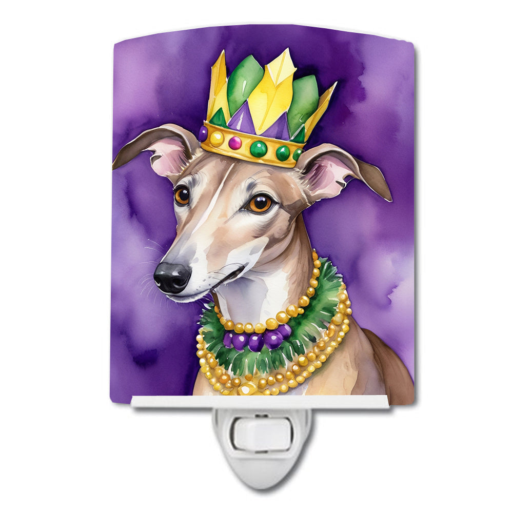 Greyhound King of Mardi Gras Ceramic Night Light-0