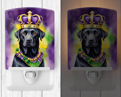 Labrador Retriever King of Mardi Gras Ceramic Night Light-1