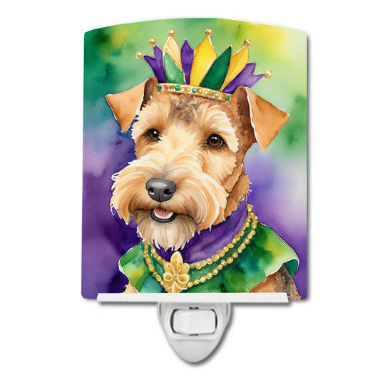 Lakeland Terrier King of Mardi Gras Ceramic Night Light-0