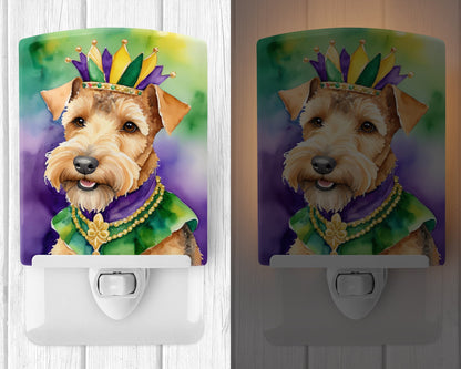 Lakeland Terrier King of Mardi Gras Ceramic Night Light-1