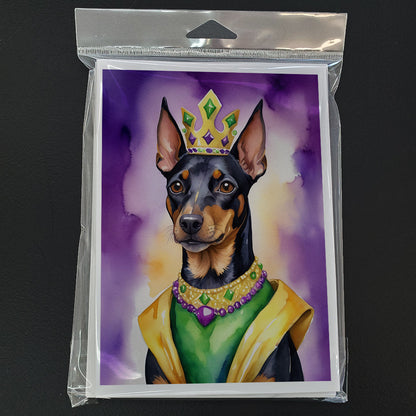 Manchester Terrier King of Mardi Gras Greeting Cards Pack of 8-2