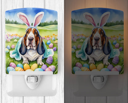 Basset Hound Easter Egg Hunt Ceramic Night Light-1