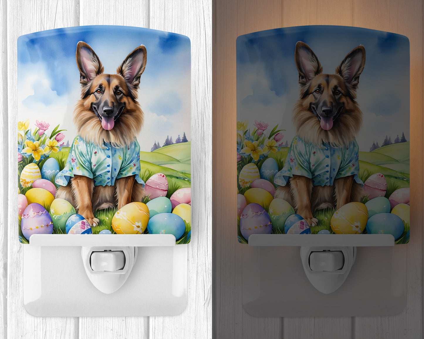 Belgian Tervuren Easter Egg Hunt Ceramic Night Light-1