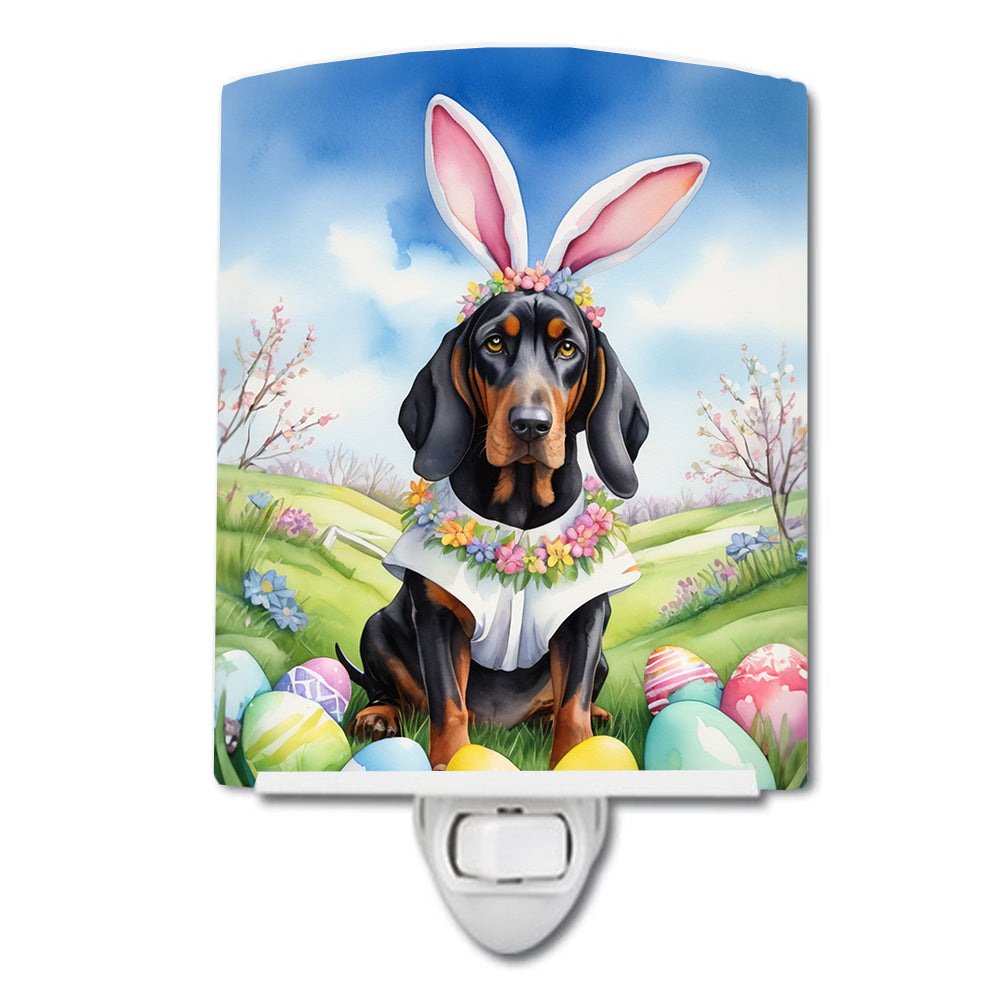 Black and Tan Coonhound Easter Egg Hunt Ceramic Night Light-0