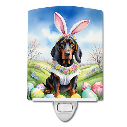 Black and Tan Coonhound Easter Egg Hunt Ceramic Night Light-0