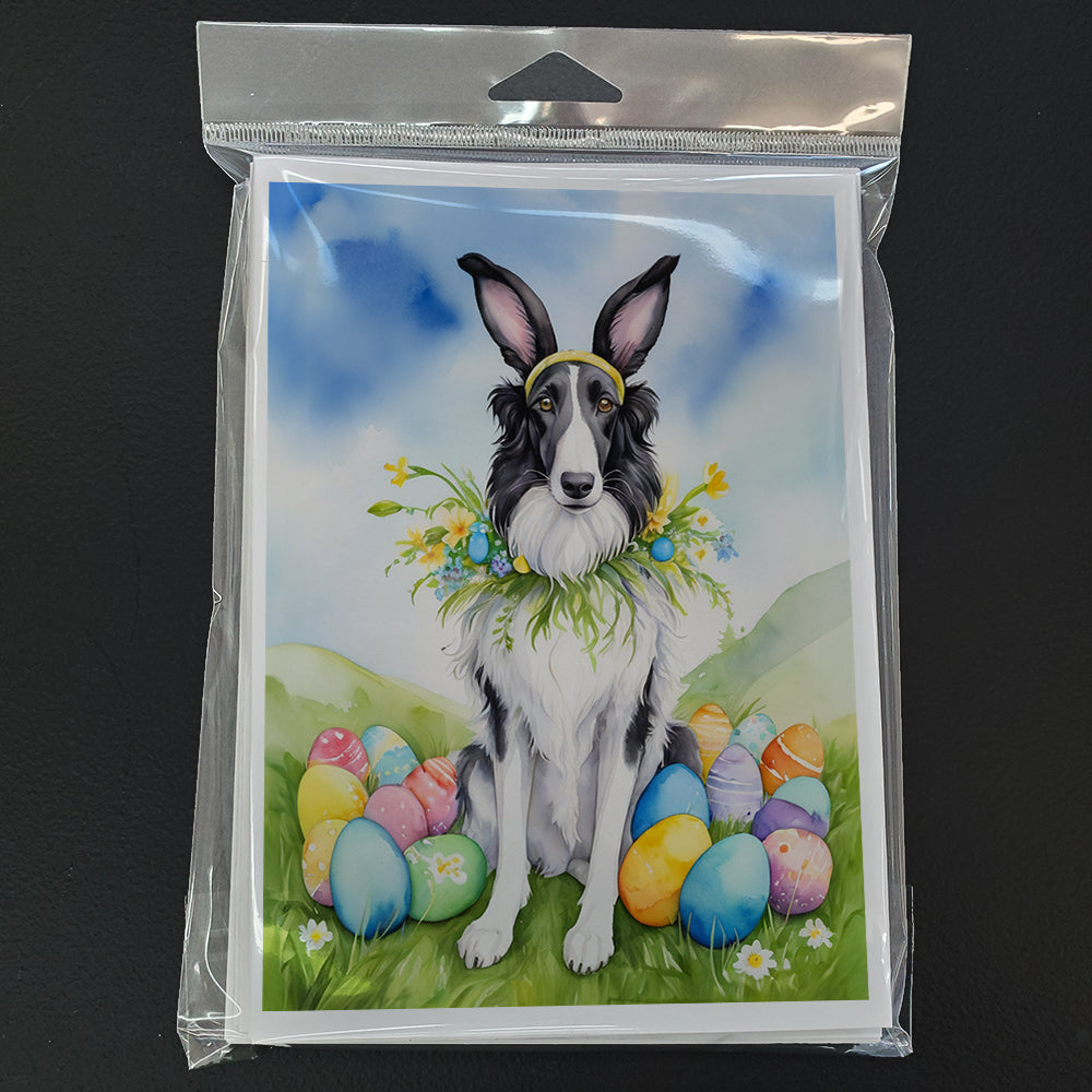 Borzoi Easter Egg Hunt Greeting Cards Pack of 8-2