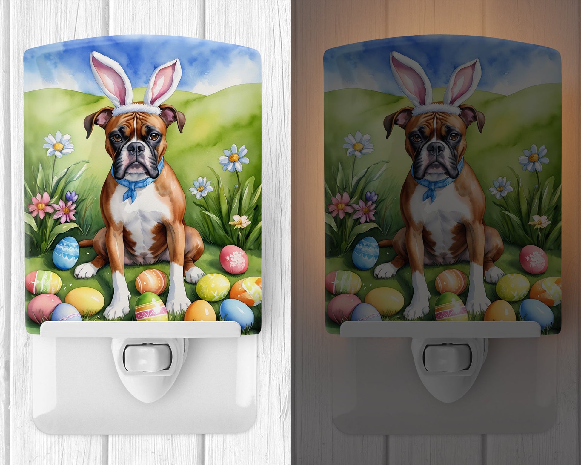 Boxer Easter Egg Hunt Ceramic Night Light-1
